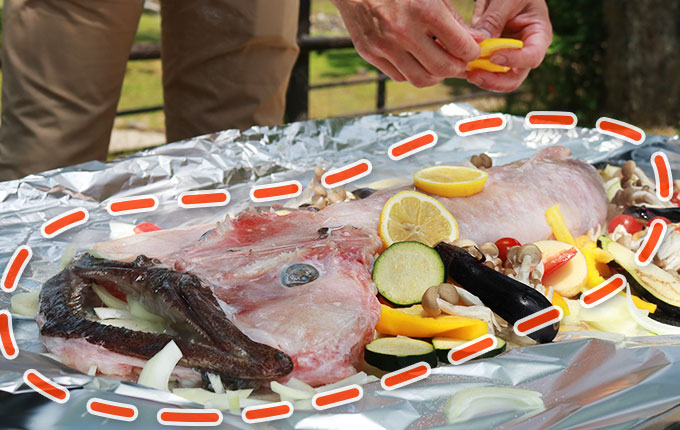 あんこうザウルスBBQの様子